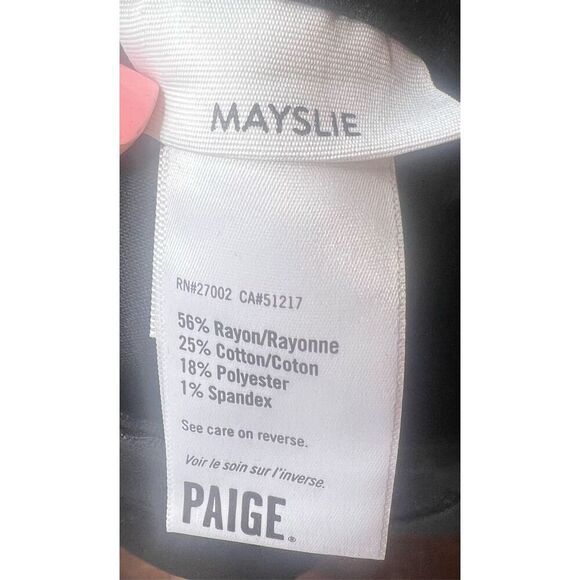 Paige Mayslie Straight Ankle in Black Fog Luxe Coating NWT Size 29 - Picture 9 of 11